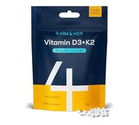 Vitamin D3 + K2 MK-7, 800 IU D3 & 100µg K2, 365 Tablets, 4 HIM & HER