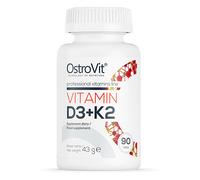 Vitamin D3 + K2 MK7, 90 Tablets 2,000IU + 50mcg - Bones Immune System Support