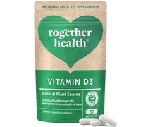 Vitamin D3 - Together Health - 1000iu Vitamin D3 - from Wild-Grown Lichen - Vegan Friendly - Made in The UK - Pack of 3-90 Vegecaps