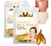 Vitamin E Deep Moisturizing Capsule Essence, Vitamin E Oil Capsules For Face, Anti Wrinkle Serum Capsules, Anti Aging Hydrating Moisturizer For Glowing Skin, Twist & Apply For Face (2PCS)