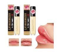 Vitamin E Lip Plumping Serum, Lip Plumper Lip Gloss, Lip Maximizer Hyaluronic Lip Plumper, Lip Plumping Serum Instant Lip Filler, Natural Lip Plumper, Eliminate Dryness Wrinkles (2 Pcs)