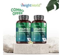Vitamin E Oil 360 Softgels 400IU| Vit E Capsules for Hair Skin Combo Pack