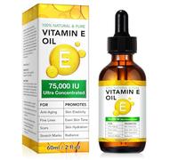 Vitamin E Oil for Scars 2.02 FL OZ- All Natural & Vegan Skin Moisturizer - Light and Unscented Great for Post Surgery Scars - Reduce Wrinkles, Anti Aging - Face, Skin & All Over