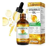 Vitamin E Oil for Skin, Face & Body - 100% Pure Natural Body Oil 75,000 IU | Cold Pressed Moisturizer for Hair Growth, Scars & Cuticles | Non-Greasy Formula with Fast Absorption | 2 Fl Oz