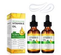 Vitamin E Oil, Vitamin E Oil Organic 75,000 IU - Highly Concentrated Natural Care Oil for Face, Skin, Hair & Nails | Moisturising, Regenerating & Anti-Ageing | 60 ml (2)