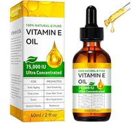 Vitamin E Oil with Jojoba for Face, Skin, Hair, Cuticle & Scars - Cold Pressed, Gentle Moisturizing & Repair Solution, Fast Absorbing, Firming Skin, Fill Fine Lines(2 Fl Oz)