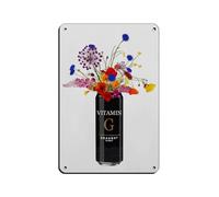 Vitamin G - Guinness Inspired Can With Wildflowers Tin Sign Vintage Metal Pub Club Cafe Bar Home Wall Art Decoration Poster Retro 8x12inch(20x30cm)