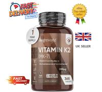 Vitamin K2 - 365 Tablets - 200mcg high strength - healthy bones - 1 Year supply