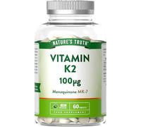 Nature's Truth Vitamin K2 MK-7 100ug | 60 Vegan Tablets | Menaquinone MK-7