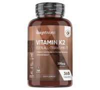 Vitamin K2 (MK-7) - 200 mcg 365 Tablets - Helps Maintain Normal Bones - 1 Year supply