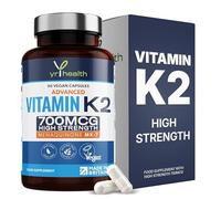 Vitamin K2 MK7 700mcg - 90 Vegan Capsules - High Strength, 90 Day Supply