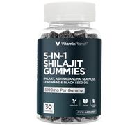 Vitamin Planet 5 in 1 Shilajit Wellness 5100mg | 30 Vegan Gummies | Ashwagandha, Irish Sea Moss, Lion's Mane & Black Seed Oil | Boost Energy & Focus | Supports Immunity & Vitality | Zero Sugar