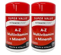 Vitamin Store A-Z Multivitamins & Minerals Food Supplement, 150 Tablets per Tub, Pack of 2 Tubs, 10 Months Supply