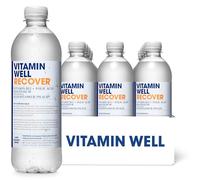 Vitamin Well Elderflower & Peach Flavouredwater- Enriched with Vitamin B12, Folic Acid, Magnesium, Low Calorie, Vitaminwater- 12 x 500ml (RECOVER)