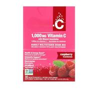 VitaminC, Multivitamin Drink Mix, Raspberry, 1,000 mg, Non-GMO, Gluten-Free, Vegan 30 Packets,