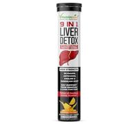 Vitaminnica 9-in-1 Liver Detox - 20 Effervescent Tablets - Orange Flavour | Advanced Liver Cleanse & Support Formula with Silymarin, Dandelion, Turmeric & More | Promotes Detox, Digestion & Energy
