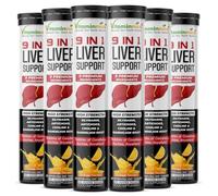 Vitaminnica 9-in-1 Liver Support- 120 Effervescent Tablets - Orange Flavour | Advanced Formula with Silymarin, Dandelion Root, Artichoke | Daily Wellness Formula