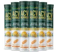 Vitaminnica ACV Moringa 15 Effervescent Tablets 500mg Apple Cider Vinegar with No Added Sugar for Gut Health | Weight Loss | Reduces Stress | Orange Flavour (6)