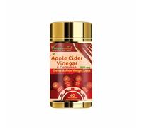 Vitaminnica Apple Cider Vinegar with Curcumin for Gut Healing & Black Pepper Extract for Better Absorption, 60 Vegan Capsules, Supports Weight Management and Digestive Health