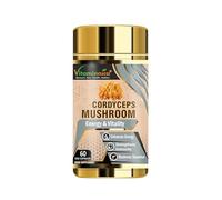 Vitaminnica Cordyceps Mushroom Supplement 500mg (20:1 Extract)| 100% Fruiting Bodies | 60 Vegan Capsules | Premium Energy, Stamina, and Immune Support Nootropics Supplement for Peak Wellness