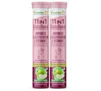 Vitaminnica Gluta Boost 11-in-1 Effervescent Tablets with Japanese L-Glutathione, Collagen, & Hyaluronic Acid | Skin Radiance & Beauty Supplement | 15 Tablets (Pack of 2, Green Apple)