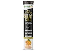 Vitaminnica Himalayan Shilajit Gold- 20 Effervescent Tablets Orange Flavour | Shilajit, Safed Musli, Ashwagandha & Gold Dust for Strength, Stamina & Vitality | 100% Natural Ayurvedic