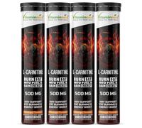 Vitaminnica L-Carnitine | Burn Fat into Fuel & Boost Natural Energy - Supports Weight Management, Endurance & Metabolism | Stimulant-Free Fat Burner | Vegan, Non-GMO, Gluten-Free (Pack of 4)