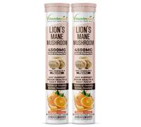 Vitaminnica Lion’s Mane Mushroom | 100% Pure Organic Tablets | Brain & Memory Support Supplement - Natural Nootropic for Focus, Clarity & Cognitive Function | Vegan, Non-GMO, Gluten-Free (Pack of 2)