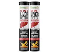 Vitaminnica Liver Detox 9-in-1 | Advanced Liver Cleanse & Support Formula | with Milk Thistle, Dandelion, Turmeric & More | Natural Orange Flavour | Promotes Detox, Digestion & Energy (Pack of 2)