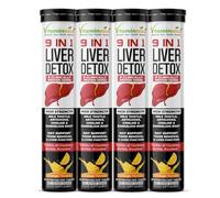 Vitaminnica Liver Detox 9-in-1 | Advanced Liver Cleanse & Support Formula | with Milk Thistle, Dandelion, Turmeric & More | Natural Orange Flavour | Promotes Detox, Digestion & Energy | Pack 6