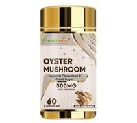 Vitaminnica Oyster Mushroom Supplement 500mg (20:1 Extract) | 60 Vegan Capsules | Nootropics for Cholesterol & Blood Sugar Support
