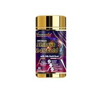 Vitaminnica Shilajit 24K Gold- 60 Capsules, Original Himalayan Shilajit- Gold Grade 100% Pure | Rich in Fulvic & Humic Acid, Minerals | Immune System & Vitality Booster | Vegan