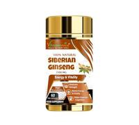 Vitaminnica Siberian Ginseng 500mg 5:1 Extract (Eqv. 2500mg)- 60 Capsules - High Strength Energy Supplement