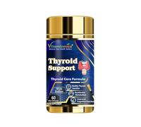Vitaminnica Thyroid Support- Advanced Formula for Thyroid Health - Energy & Focus Formula with Iodine, Vitamin D3 Complex, Zinc, Selenium, Ashwagandha, Copper | Vegan | 60 Capsules