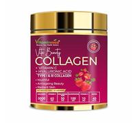 Vitaminnica Vita Beauty Collagen Powder | Type I & III Collagen with Hyaluronic Acid, Biotin, Zinc, & Vitamin C | Supports Skin, Hair, Nails & Joints | 30 Servings (Strawberry)