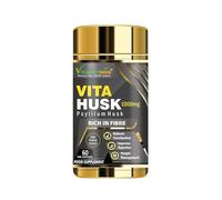 Vitaminnica Vita Husk Pysllium Husk Supplement 1000mg- High Fibre Supplement for Digestive Health, Regularity & Weight Management- Vegan & Gluten-Free - 60 Capsules