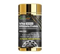 Vitaminnica Vita Ultimate Probio 100 Billion | Advanced Probiotic Blend for Gut Health, Digestive Support & Immune System Boost | 60 Capsules