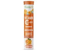 Vitaminnica Vitamin C+Z+D3 Effervescent Tablets Orange Flavour | Immune Support | Antioxidant Protection | Bone Health | Daily Wellness Formula (20 Tablets)