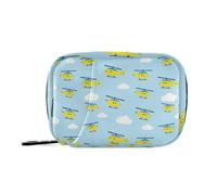 Vitamins Bags Weekly Pill Organizer for Purse Yellow Helicopters in The