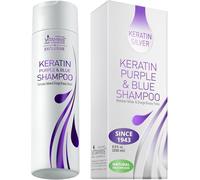 VITAMINS hair cosmetics Purple Shampoo for Blonde Locks - Blonde Hair Toner for Brassy Hair - Blue Shampoo Removes Brassy Tones, Keratin & Argan Oil Infused - Paraben & SLS Free - 250 Ml