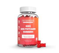 Vitammies Kids Multivitamin Gummies | 16 Essential Nutrients | Vitamin C A D3 B12 Zinc Biotin | Chewable Kids Vitamins | Vegan Low Sugar Non GMO | Strawberry | 4 Month Supply | 120 Count
