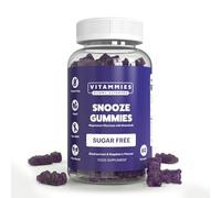 Vitammies Magnesium Glycinate Snooze Gummies - Magnesium Vegan Sleep Chewables with Lemon Balm & Chamomile - Magnesium Supplements Sugar Free - Blackcurrant Raspberry - 60 Count