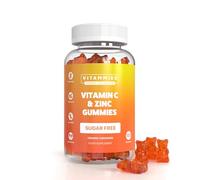 Vitammies Vitamin C & Zinc Gummies | 200mg VIT C with Zinc | Sugar Free Vegan Immune Support Supplement for Adults & Kids | Orange Lemonade Flavour | 120 Gummies