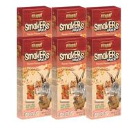 Vitapol Smakers® Natural Treat Sticks for Rodents & Rabbits - Enriched with Fruits, Vegetables, Herbs, Nuts & Probiotic Yoghurt - Healthy Complementary Snacks (8pcs, 360g, Popcorn)