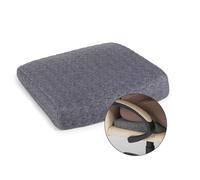 Vitapur Ergonomic Seat Cushion - Memory Foam Padding for Office Chair, Car, Wheelchair - Promotes Posture, Relieves Coccyx & Back Pain - Non-Slip Base, Washable Cover - Grey