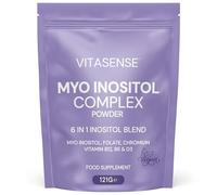 VitaSense 6-in-1 Myo-Inositol Powder - 4000mg Myo Inositol, 30 Servings | Vegan Inositol Formula with Folate, Chromium, Vitamin B6, B12 & D3, Metabolic & Daily Nutrient Support for Women, Made in UK