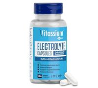 Vitassium Electrolyte Capsules - High-Sodium Electrolyte Supplement with Potassium (Unflavoured, 100 Capsules, Size 0)