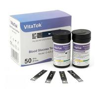 VitaTok Blood Sugar Test Strips 50pcs, G-425-2S Diabetes Testing Strips without Lancing Devices, Applicable to G-425-2 Blood Glucose Monitor, Home Use