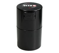 Vitavac - 5g to 20 grams Airtight Multi-Use Vacuum Seal Portable Storage Container for Dry Goods, Food, and Herbs - Black