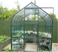 Vitavia Washington 3800 Greenhouse Package 6Ft 2" X 6Ft 2" (2X2M) With Toughened Glass,steel Perimeter Base & 1-Tier Staging Table